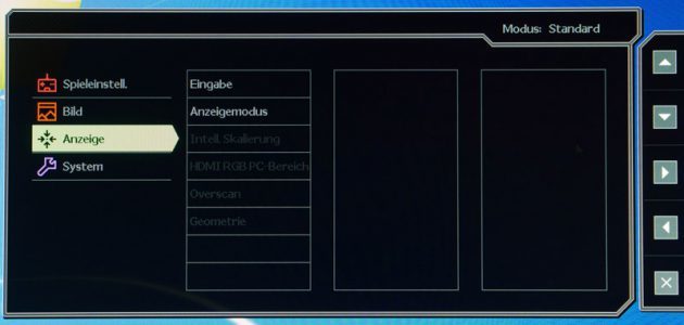 Benq Xl2430t Monitor Osd Anzeige