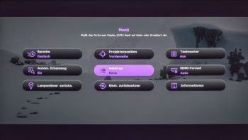 Benq W1080st 2 Beamer Foto OSD
