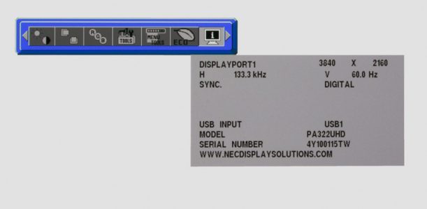 Nec Pa322uhd Sv2 Monitor Osd7