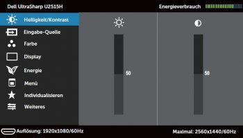 Dell U2515h Monitor Osd2
