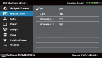 Dell U2515h Monitor Osd3
