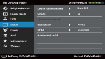 Dell U2515h Monitor Osd5