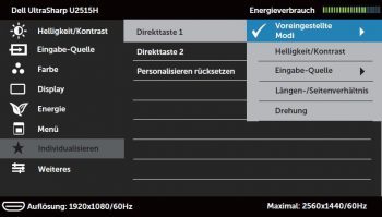 Dell U2515h Monitor Osd8