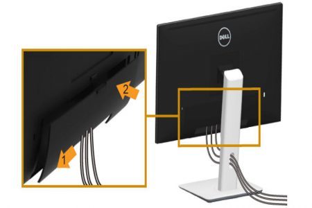 Dell U2415 Monitor Kabelfuehrung