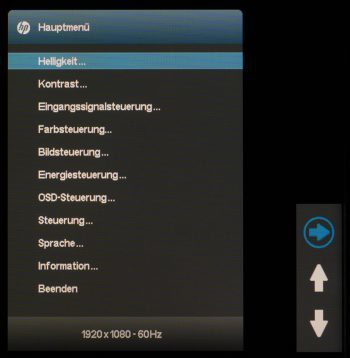 Hp Elitedisplay S270c Monitor Osd Haupt