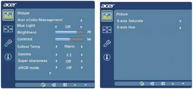 Acer S277hkwmidpp Monitor OSD 2