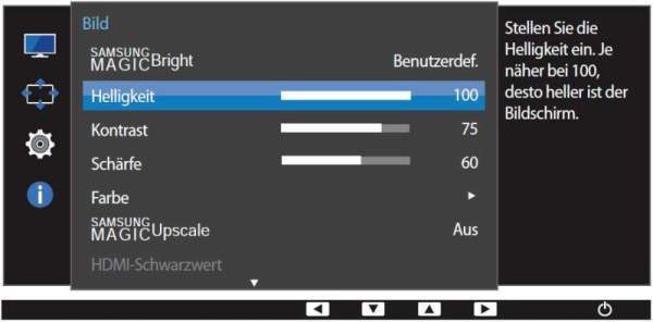 Samsung S27e650c Monitor Osd Hauptmenue