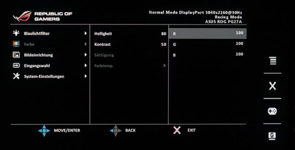 Asus Pg27aq Monitor Osd Farbeinstellung