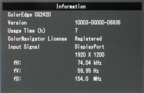 Eizo Cg2420 Monitor Osd6