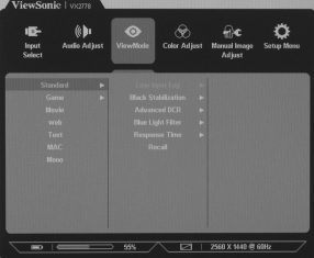 Viewsonic Vx2778 Smhd Monitor Osd2