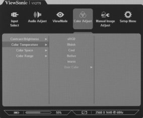 Viewsonic Vx2778 Smhd Monitor Osd3