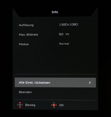 Acer Predator Z271 Monitor Osd Info