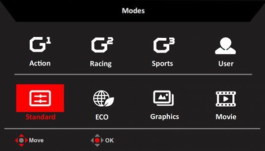 Acer Predator Z271 Monitor Osd Modi