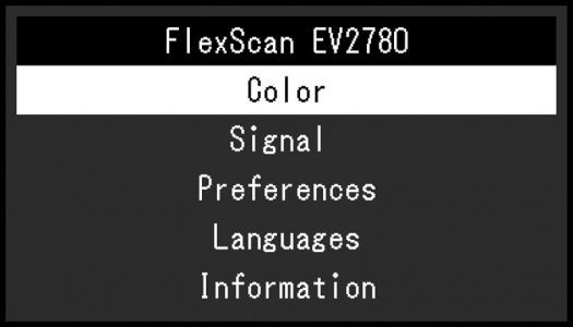 Eizo Ev2780 Bk Monitor OSD 1