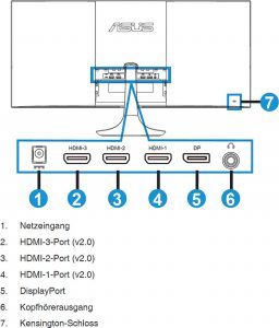 Asus Mx34vq Monitor ScreenS Anschluesse