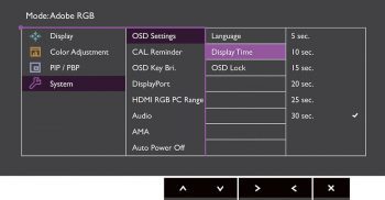 Benq Sw320 Monitor OSD 4
