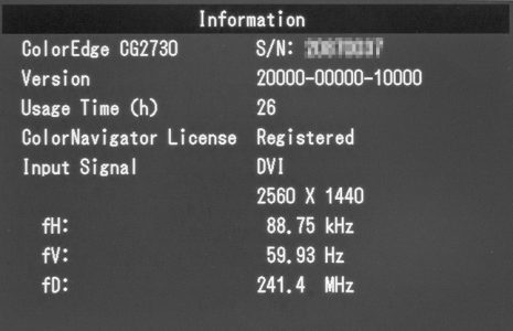 Eizo Cg2730 Monitor Osd6