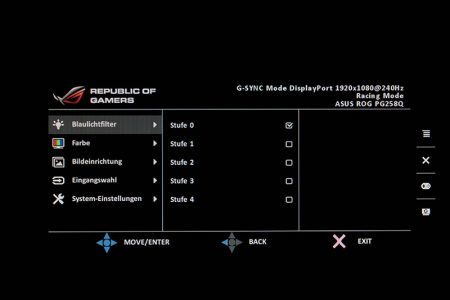Asus Pg258q Monitor Osd Anfang