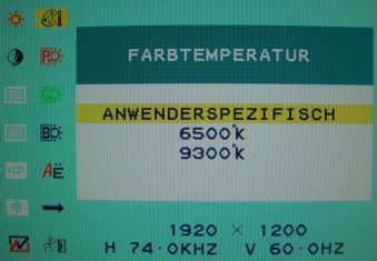 Yuraku Yv24wbh1 Mva Monitor Yurakuvisionyv24wbh1 Osd Farbtemperatur Gross