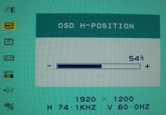 Yuraku Yv24wbh1 Mva Monitor Yurakuvisionyv24wbh1 Osd Hposition Gross