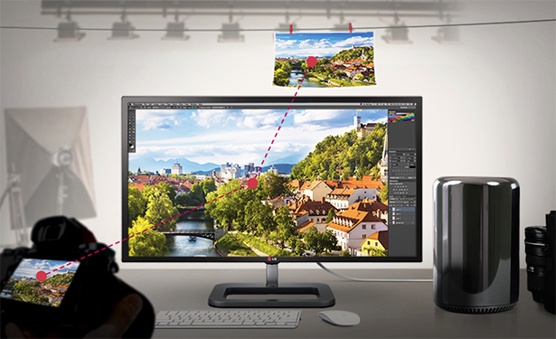 LG 31MU97Z-B verbunden mit iMac