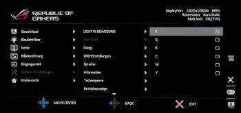 Asus Xg27vq Monitor Osd Aura Farben