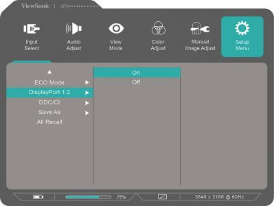 Viewsonic Vp2785 4k Monitor Osd 3
