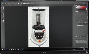 Blick von vorne auf das Display