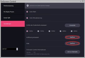 Software "On Screen Control"