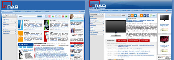 Screenshot Prad Webseite