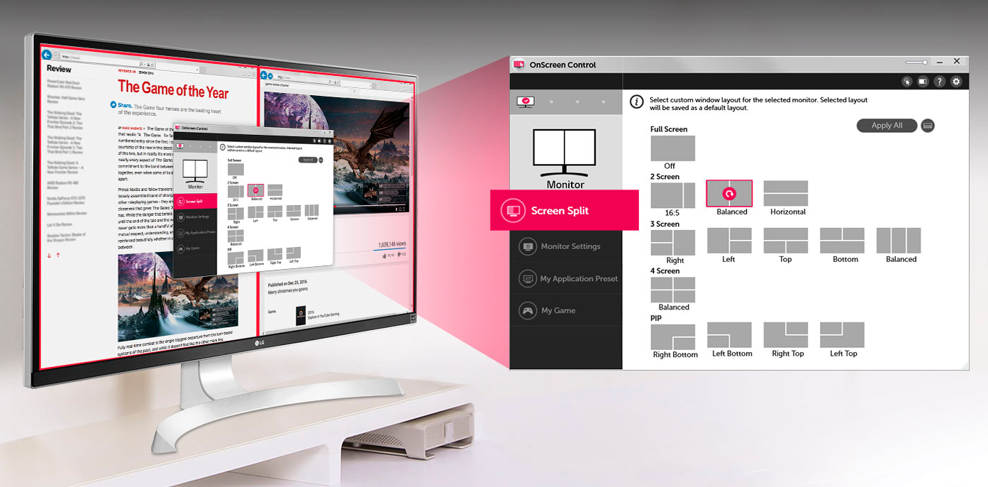 Beschreibung Software Screen Split