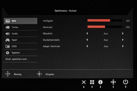 Acer Predator Xb252qbmiprzx Monitor Osd Eingang