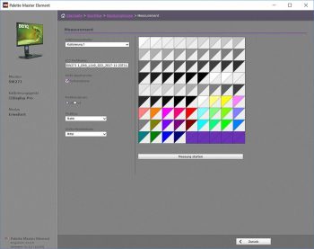 "Palette Master Element" Mess-Optionen