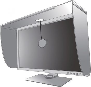 Monitorblende im Querformat