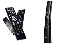 Konventionelle Fernbedienungen im Vergleich zur "Magic Motion" von LG