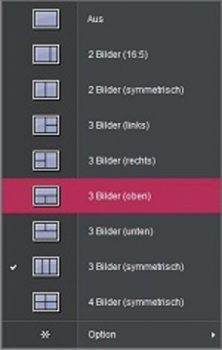 Die Software Screen Split von LG gibt verschiedene Einstellungsmöglichkeiten, mit denen sich das Bild je nach Bedarf einteilen lässt.