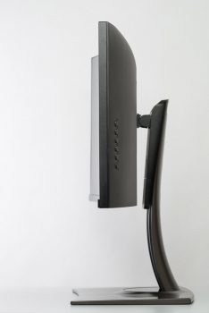Seitliche Ansicht des Monitors