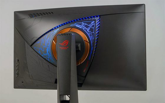 ASUS ROG SWIFT PG27VQ mit Beleuchtungskonzept AURA-RGB