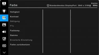 OSD: Bildeinstellungen (Screenshot Handbuch ASUS)