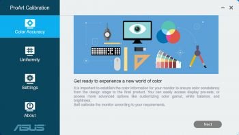 ASUS ProArt Calibration: Einstieg (Screenshot Software ASUS)