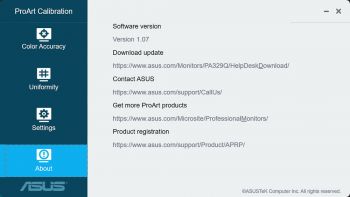 ASUS ProArt Calibration: Mess-Optionen (Screenshot Software ASUS)