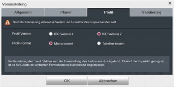 TCP: Profil-Optionen