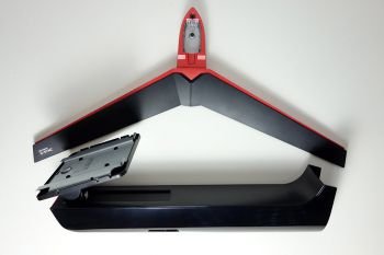 Zweiteiliger Standfuß des LG 34UC89G-B (Fuß und Arm)