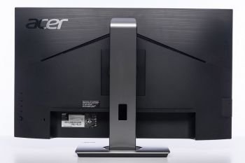 Ansicht des Acer B277bmiprzx hinten in der niedrigsten Stellung