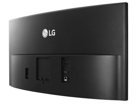 Cloud-Monitor LG 38CK900G Rückseite mit Anschlussoptionen