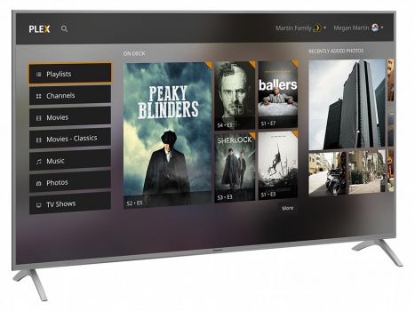 Panasonic TV zeigt Anwendung Plex