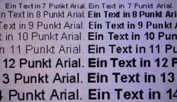 Darstellung von Schrift bei Full-HD-Auflösung