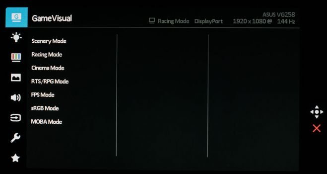 Übersichtliches Design des OSD-Menüs