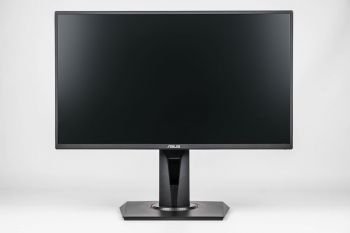 Monitor in der höchsten Stellung von vorn