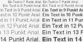 Textwiedergabe 1280 x 720 Auflösung